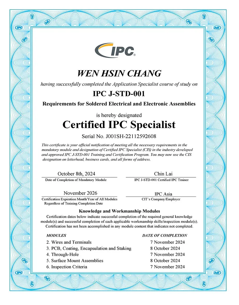 IPC J-STD-001