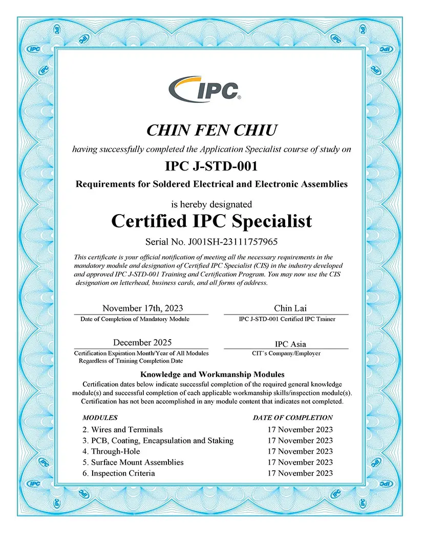 IPC J-STD-001
